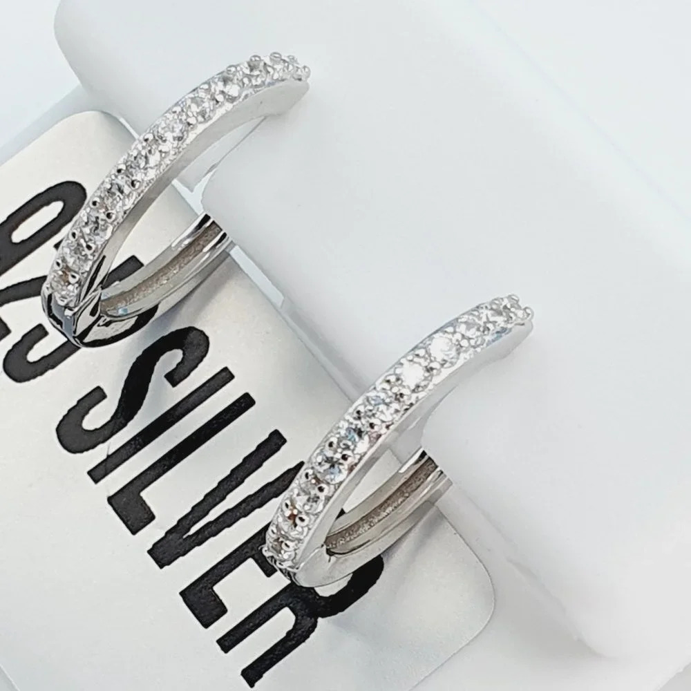 "925 Sterling Silver Cubic Zirconia Earrings, U19254900 - Picture 6 of 10